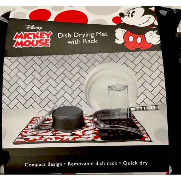 Disney Kitchen Disney Mickey Mouse Dish Drying Rack With Mat Poshmark